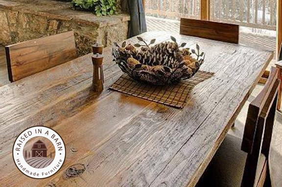 Barn Wood Dining Room Table Raised In A Barn Furniture