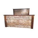 Rustic Plank Bed White