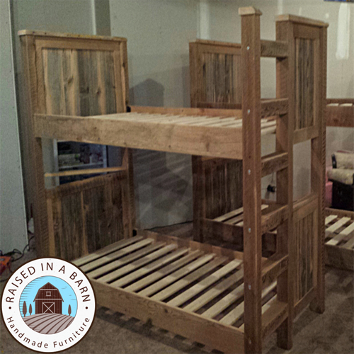 Rustic Bunk Beds Raised In A Barn, Mossy Oak Bunk Bed