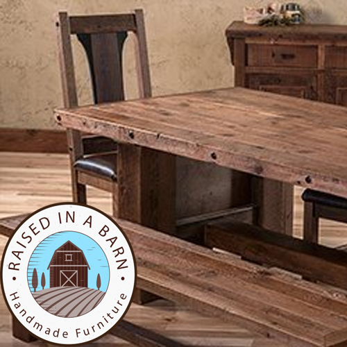 Barn Wood Dining Table Raised In A, Salvaged Wood Dining Room Table